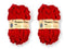AussieSuperStore Haberdashery Supplies Pompom Knitting Yarn Red Pompom Knitting Yarn Red | Knitting Wool | Yarn 9320760220359 SEW 220359
